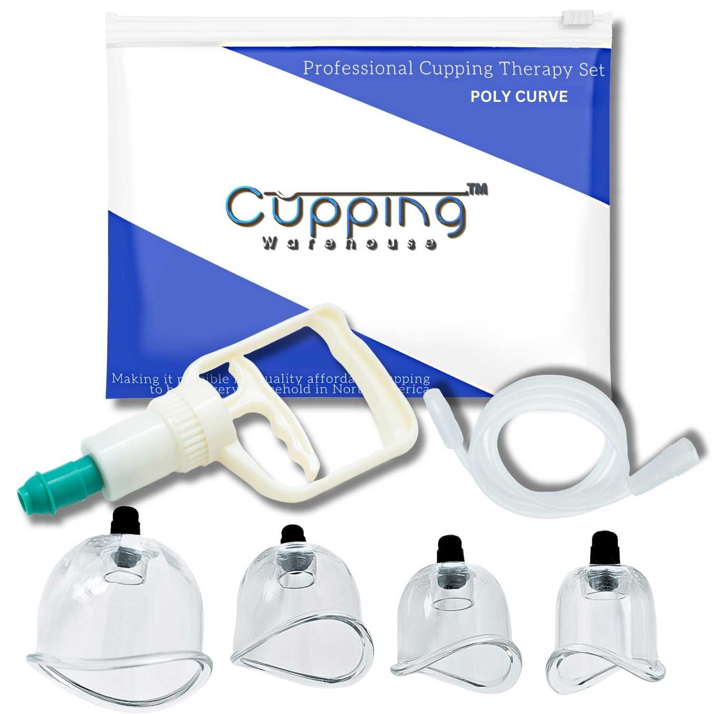 Cupping Warehouse® Poly Curved Cups™ - Polycarbonate Cupping Therapy Cups - US ONLY