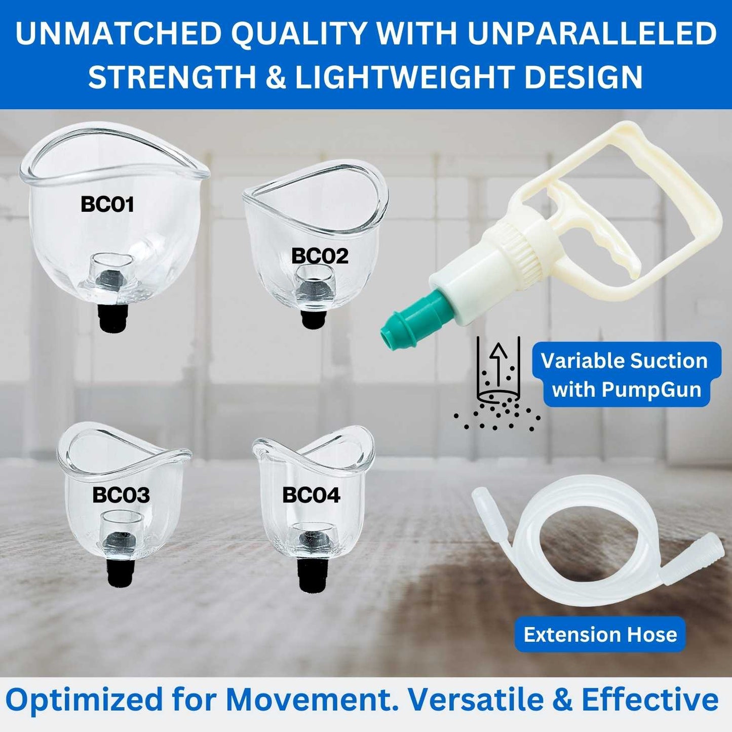 Cupping Warehouse® Poly Curved Cups™ - Polycarbonate Cupping Therapy Cups - US ONLY