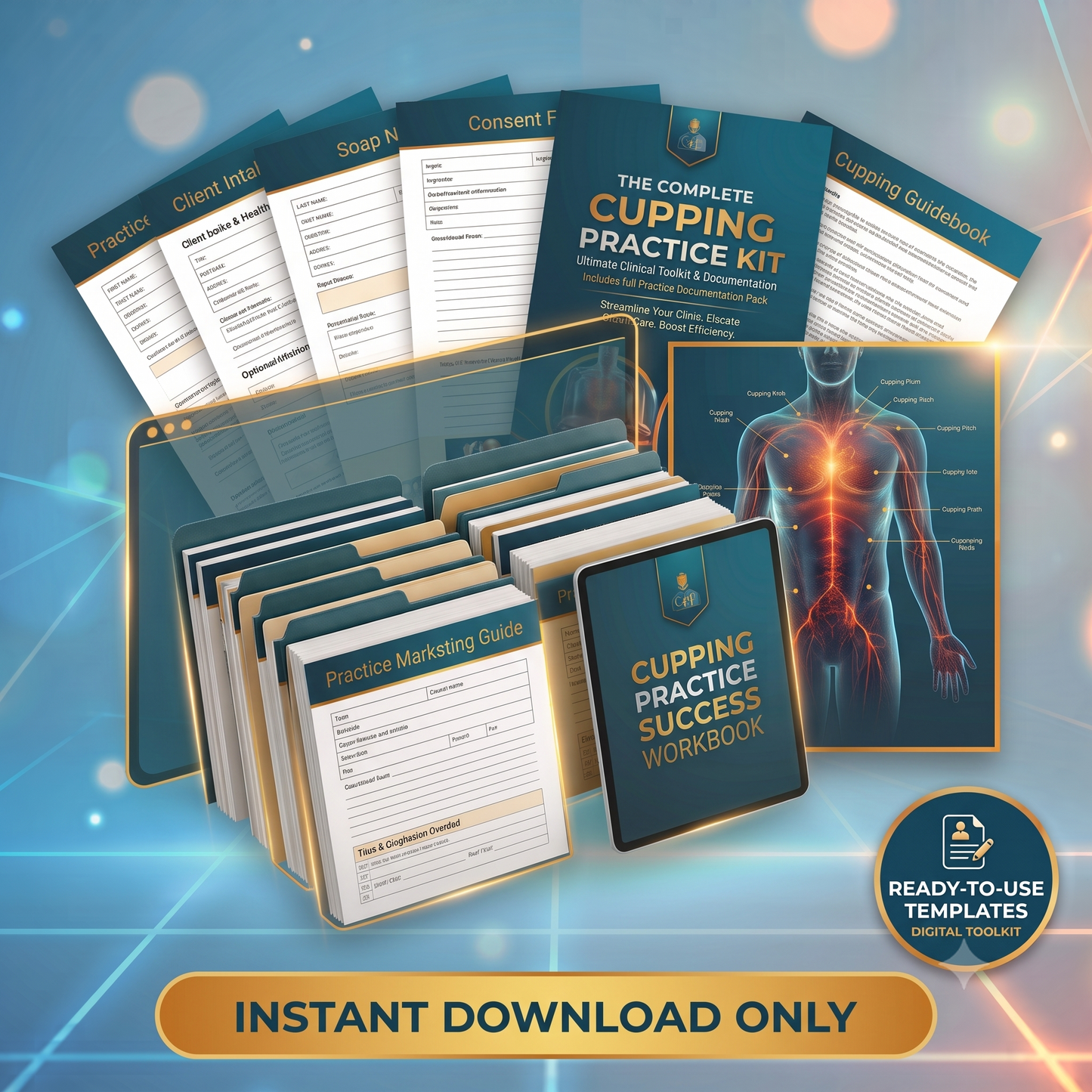 Cupping Practice Kit — Clinical Forms, Business Templates & Marketing Playbook (Digital Product)