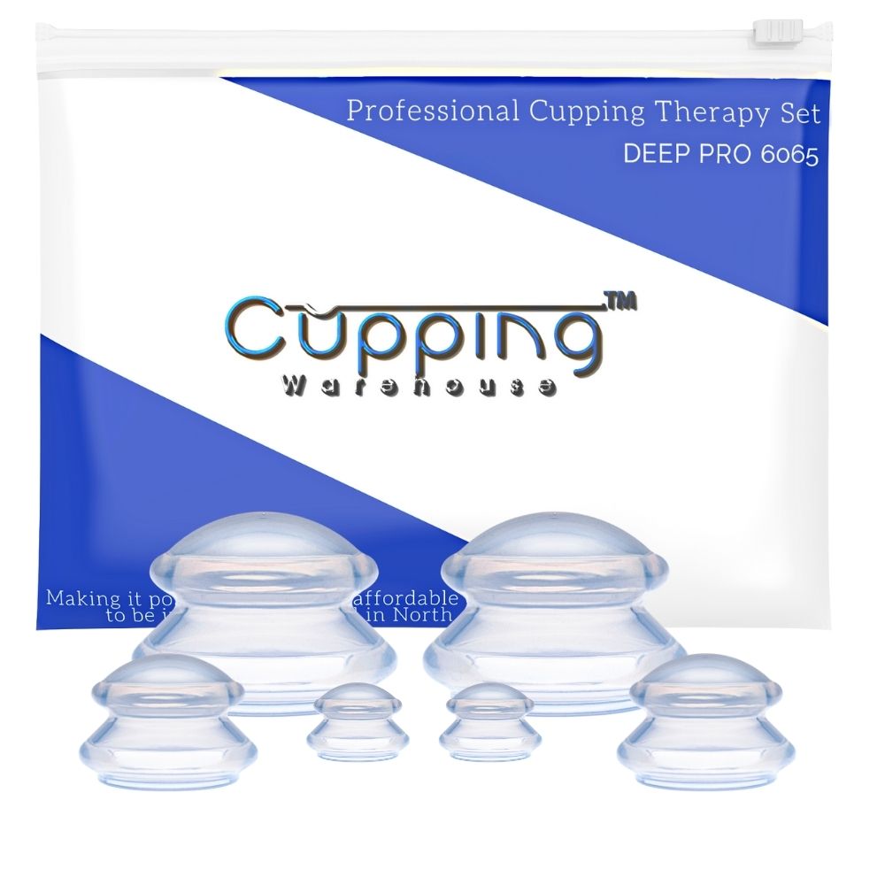 Cupping Warehouse Advanced Supreme 6 Deep Pro 6065 Professional Cupping Therapy Set- Body Myofascial Cupping Set- Professional Sturdy Harder Silicone
