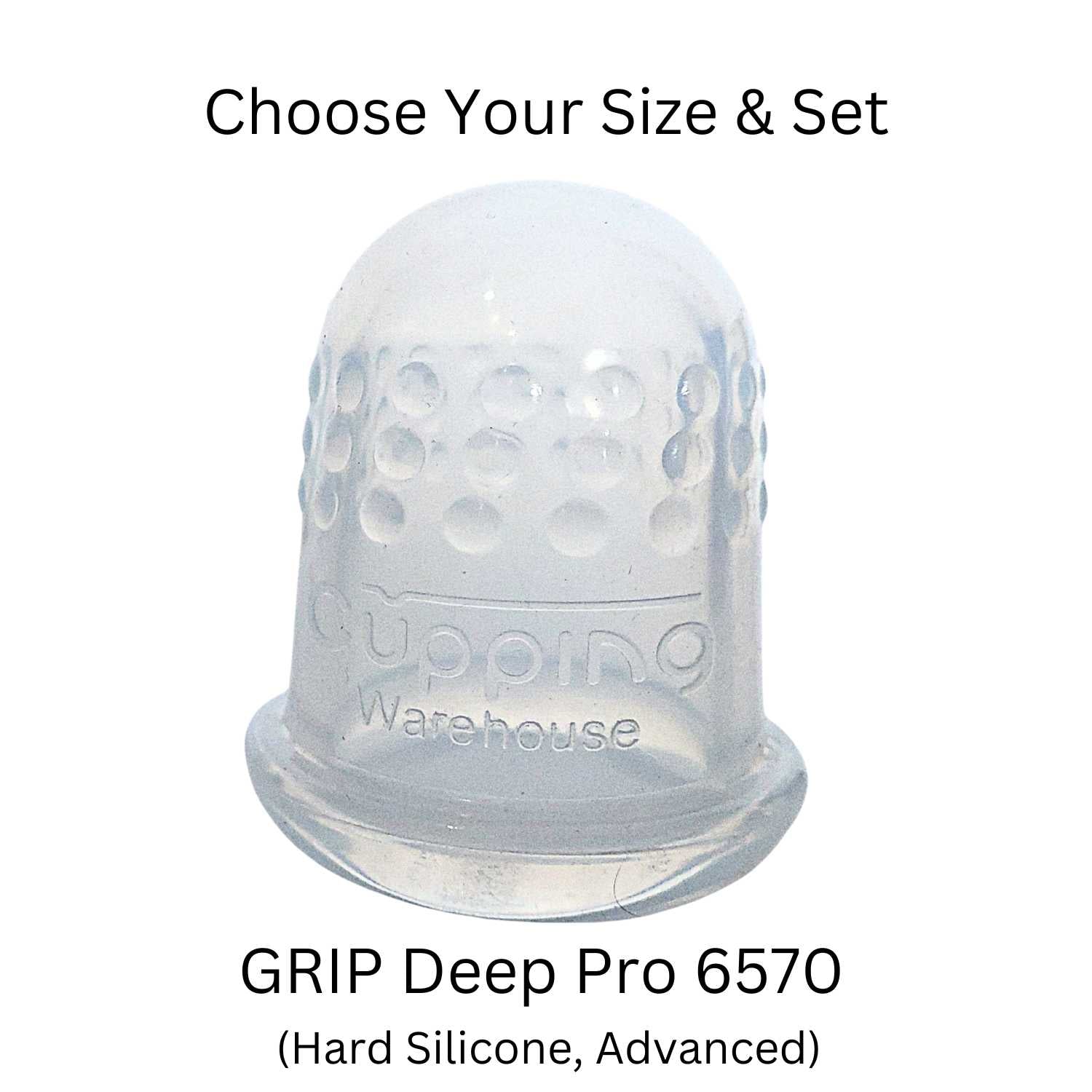 GRIP DEEP PRO 6570- Professional Face and Body Cupping Set -Harder Silicone