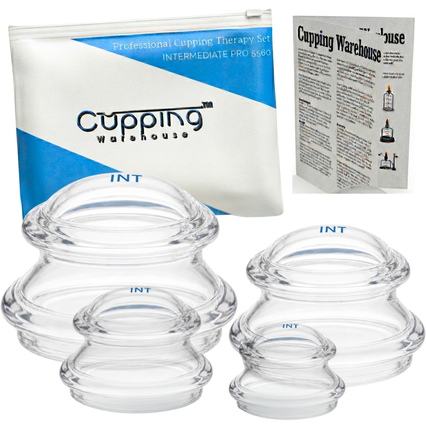 Supreme 4 Intermediate Pro 5560 — (4 Sizes: S, M, L, XL)Soft, Easy-Squeeze Silicone Cupping Set for Beginners & Self-Care