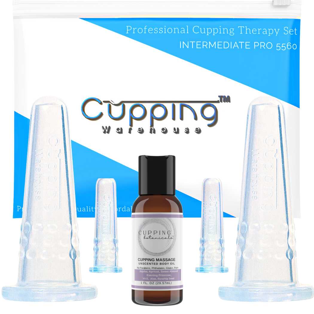 Silicone Facial Cupping Set of GRIP 4 Face Cups Beginner Facial Cupping Tools Kit